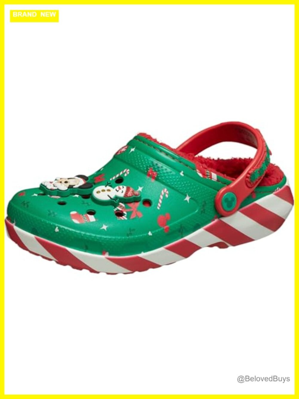 Disney Mickey & Minnie Mouse Lined Fuzzy Clogs
